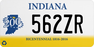 IN license plate 562ZR