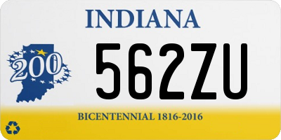 IN license plate 562ZU