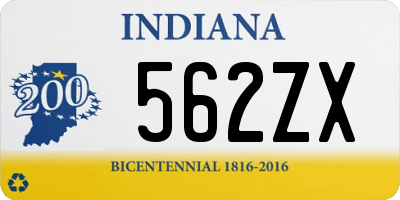 IN license plate 562ZX