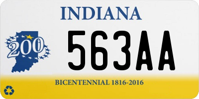 IN license plate 563AA