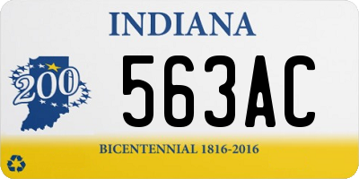 IN license plate 563AC