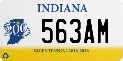 IN license plate 563AM