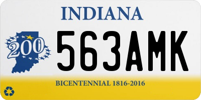 IN license plate 563AMK