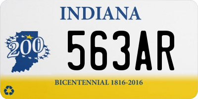 IN license plate 563AR