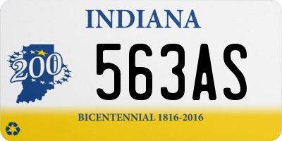 IN license plate 563AS