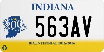 IN license plate 563AV