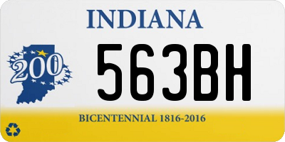 IN license plate 563BH