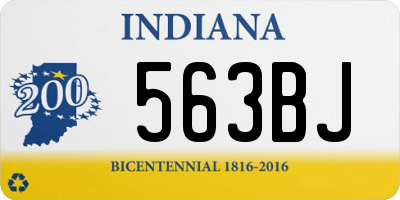 IN license plate 563BJ