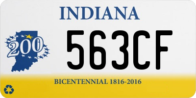 IN license plate 563CF