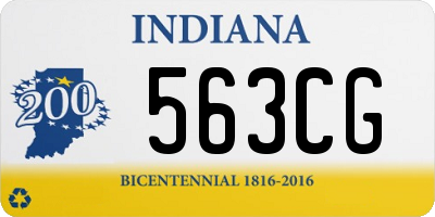 IN license plate 563CG