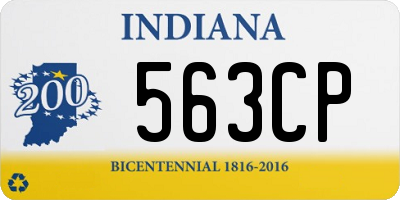 IN license plate 563CP