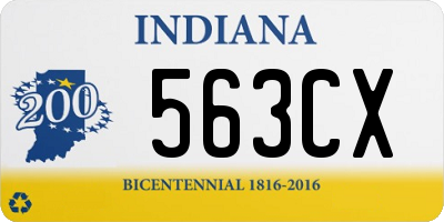 IN license plate 563CX