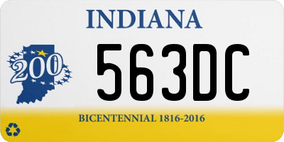 IN license plate 563DC