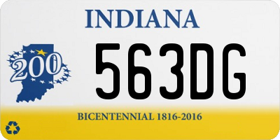 IN license plate 563DG
