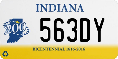 IN license plate 563DY