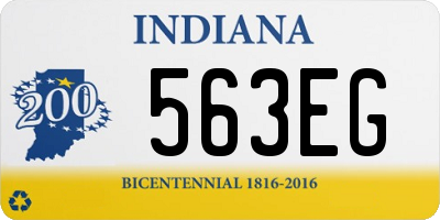 IN license plate 563EG