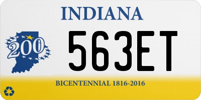 IN license plate 563ET