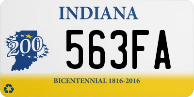 IN license plate 563FA