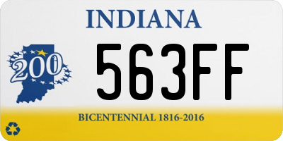 IN license plate 563FF