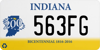 IN license plate 563FG