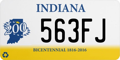 IN license plate 563FJ