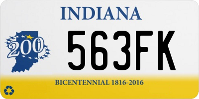 IN license plate 563FK