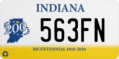 IN license plate 563FN