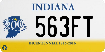 IN license plate 563FT