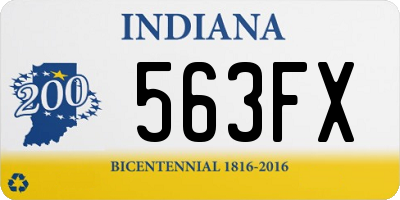 IN license plate 563FX