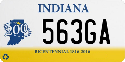 IN license plate 563GA
