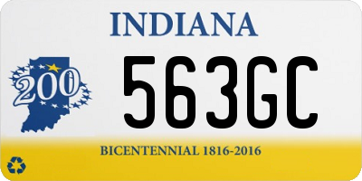 IN license plate 563GC