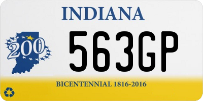 IN license plate 563GP