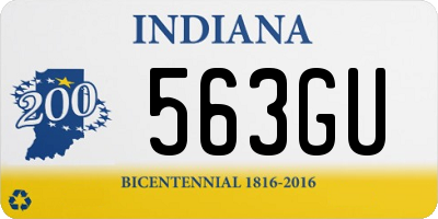 IN license plate 563GU