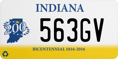 IN license plate 563GV