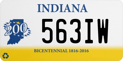 IN license plate 563IW