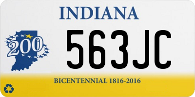 IN license plate 563JC