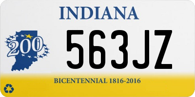 IN license plate 563JZ