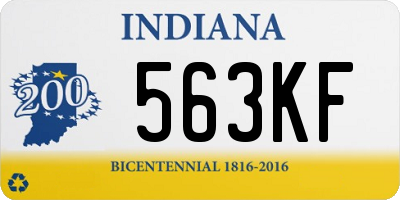 IN license plate 563KF