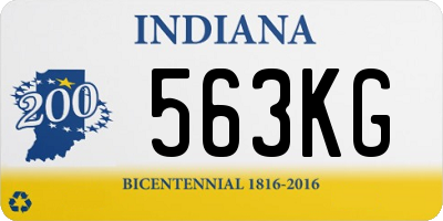 IN license plate 563KG