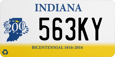 IN license plate 563KY