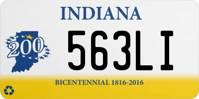 IN license plate 563LI