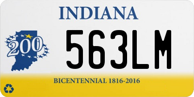 IN license plate 563LM