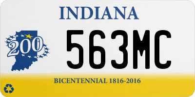 IN license plate 563MC