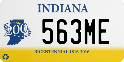 IN license plate 563ME