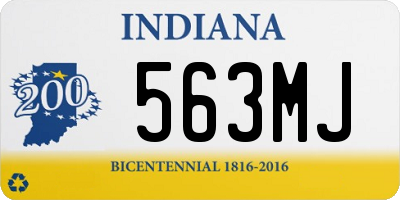 IN license plate 563MJ