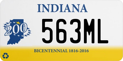 IN license plate 563ML