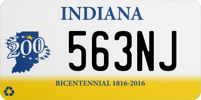 IN license plate 563NJ