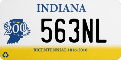 IN license plate 563NL