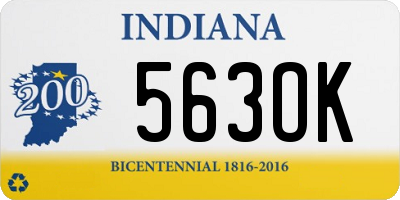 IN license plate 563OK