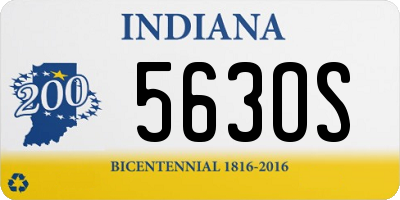 IN license plate 563OS